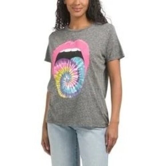 Lauren Moshi Tie Dye Tongue Tshirt Size Xtra Small New With Tag - Picture 1 of 5